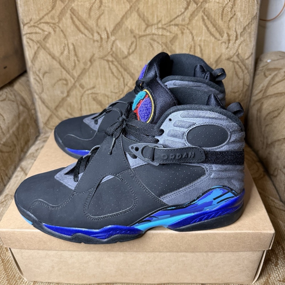 Nike Jordan Air Jordan 8 Retro Aqua Black Blue 2015 305381-025 Men's Size 11